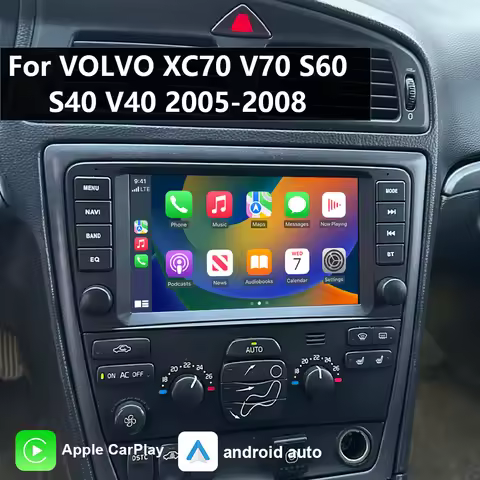 Car Radio Android 13 Qualcomm for VOLVO XC70 V70 S60 S40 V40 2005-2008 Carplay Automotive Player Mul