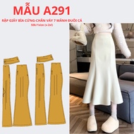 HARD PAPER PRE-CUT 7-PIECE FISH TAIL SKIRT - CODE A291