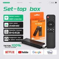 [live] expose Android TV Stick M98 4K UHD 4+64GB Android 12 Tanpa Antena Layanan Profesional COD-Teg