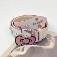 baggy jeans baggy jeans y2k Hello Kitty Y2K Pink Katie Belt Jeans - Layered Trend