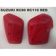SUZUKI RC80 RC100 -- SIDE COVER "RED" SET PAIR // Bag RED