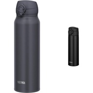 Thermos Water Bottle, Vacuum Insulated Mobile Mug, 25.5 fl oz (750 ml), Smoke Black, Easy to Clean a