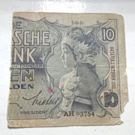 Uang seri wayang 10 Gulden Senering th 1933
