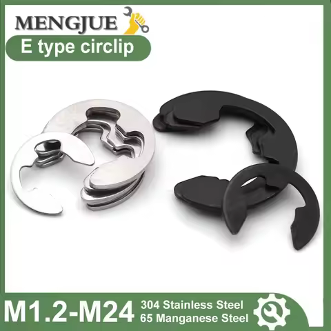 5-100 M1.2 M1.5 M2 M3 M3.5 M4 M5 M6 M7 M8 M9 M10-M16 M19 65Mn/304 Stainless Steel E-Clips Retaining 