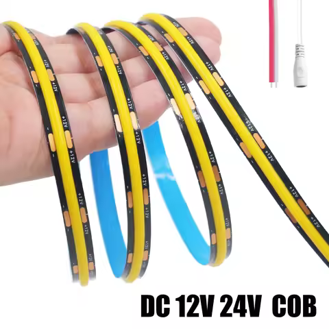 DC 12V 24V Black PCB COB Strip 320Leds/M Warm/Natural White 3000K 4000K 6000K IP20 RA90 0.5M 1M 5M 1