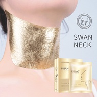Clearance Sale Exp: 2026-March Pibamy Gold Tightens Lifting Firming Neck Mask Anti-Aging  25ml x 10p