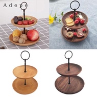 [Adepe] 2 Tier Round Cupcake Stand Dessert Tower Wood Cupcake Holder Display Stand for Baby Shower W