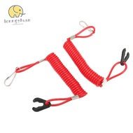 LONNGUVO 2PCS Emergency Kill Switch, Safety Lanyard Red Marine Outboard Kill Switch, Key Switch 160c