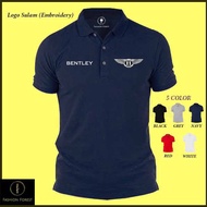 BAJU LOGO SULAM EMBROIDERY Bentley POLO Sports Cars Collar T Shirt Polo Shirt Cotton Men tshirt 1FF