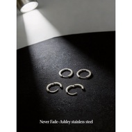 New Stainless Loops Pairs Earrings Gold & Silver Black 8mm 10mm 12mm 14mm 16mm Earring easy to open