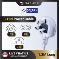 IEC to 3 Pin UK Plug Power Cable Cord C5 C7 C13 with Safety Mark