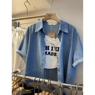 [1588] 9829 Denim Shirt Suit