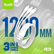 MINKING New Gudi Cable L36 Fast Cable Charger 3in1 2.4A Cable Only For V8,TYPE C, iOs FAST CHARGER