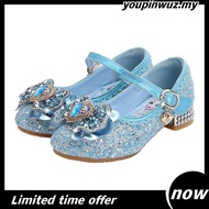 Kids Girl Shoes Frozen Elsa Shoes Crystal  Princess Sandals High Heels Soft Bottom Children Party Sh