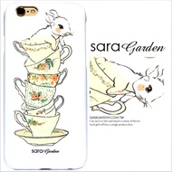 【Sara Garden】客製化 手機殼 Samsung 三星 A8Plus A8+ 2018 手繪 茶杯 疊疊樂 兔兔 保護殼 硬殼