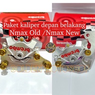 [✅Ori] Paket Kaliper 2 Piston + Breket Kaliper Depan Belakang Nmax