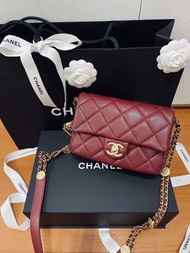Chanel Small Flap Bag 酒紅色金幣包