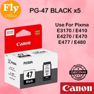 Canon Genuine Original PG-47 x 5 units Black Ink Cartridge - PIXMA E400 E410 E460 E470 E480
