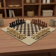 Toysmith 4 Player Chess Set Educational Chess Board Travel Game for Families, Kids, Party