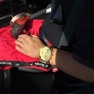 1 Piece Oversized 57*66mm Gold-Tone & Black Dial Multi-Time Chronograph For Men - Statement Piece Fo