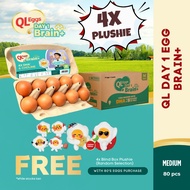 [JUNE PROMO] Buy 80pcs QL Eggs Day 1 Brain+ Medium FREE 4pcs QL Eggs Plushie