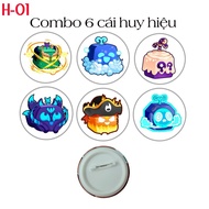 Blox Fruits badge / pin - (combo of 6 different badges size 5.8cm)