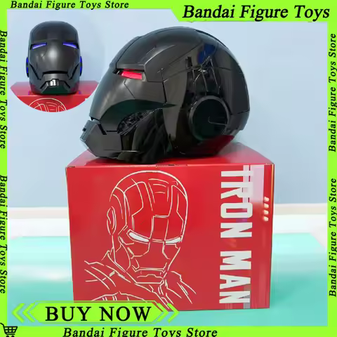 New Black Mk5 Iron Man Helmet The Avengers 1/1 Wearable Helmet Transformable Voice-Activated Electri