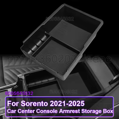 Car Center Console Armrest Storage Box Organizer Tray For KIA Sorento 2021-2025 Car Interior Storage