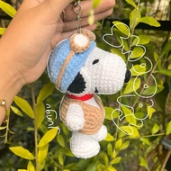 GANTUNGAN Snoopy knitted doll Snoopy keychain Snoopy knitted crochet Snoopy doll keychain Snoopy