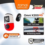 70mai Omni 360° Dash Cam X200 with 4G GPS AI Parking Surveillance Front Dashcam Remote Live ViewHT99