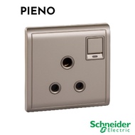 Schneider PIENO 15A 250V 1 Gang 3 Round Pin Switched Socket, wine gold  E8215_15_WG_G2