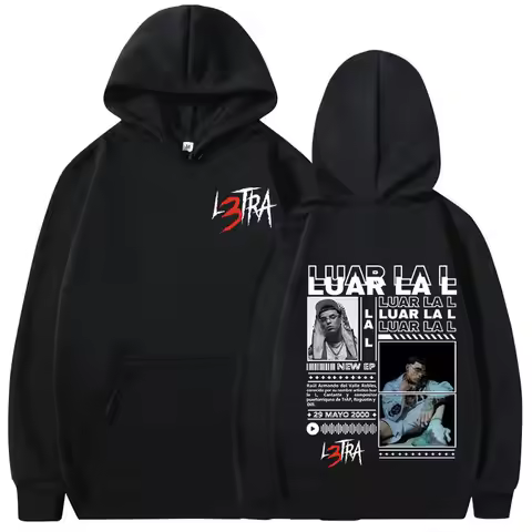 Rapper Luar La L L3TRA Album Hoodies Men Women Clothing Hip Hop Hooded Sweatshirts Fashion Casual Ov