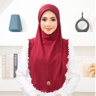 ALNOOR Tudung Sarung Sulam Batu Tabur | Berdagu & Labuh | Elegant Muslimah Hijab