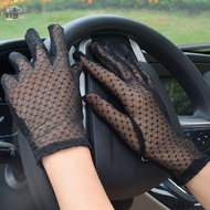 JEREMY1 Women Gloves Riding Driving Mittens Mesh Lattice Sexy Driving Gloves