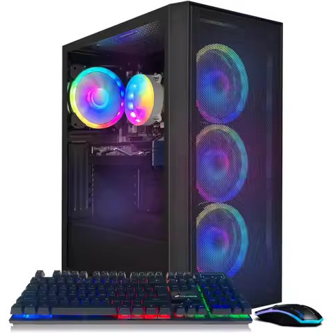 Gaming PC Computer Desktop, Radeon RX 580 8G, Intel Core I7 8th up to 4.1GHz, 16G DDR4, 1T SSD, WiFi