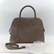 Hermès 愛馬仕 Bolide 31 大象灰色 Clemence 牛皮 手提包 肩背包 兩用包