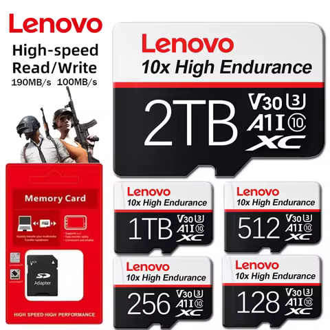 Lenovo 2TB Memory Card 128GB Class 10 V60 TF Card 1TB Mini SD Card 512GB High Speed Micro TF SD Card