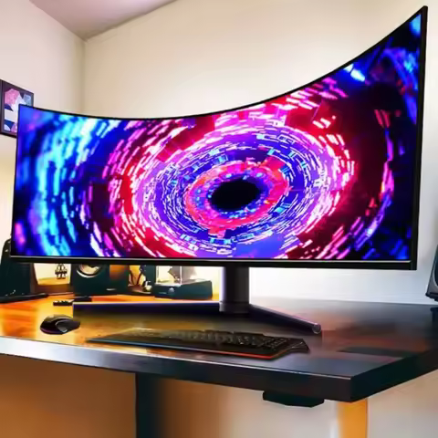 Curved Gaming Monitor Black 27–34 Inch 65–240Hz High Refresh LCD Computer Monitor 21:9 Ultrawide Dus