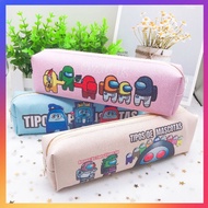 Amongus Canvas Zip Pencil Box Imposter Case Stationaries School Alat Tulis Kotak Pensel Budak Sekola