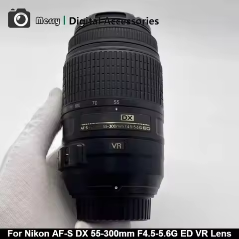 95% New Genuine AF-S DX 55-300mm F4.5-5.6G ED VR Lens For Nikon D3400 D3500 D5200 D5600 D7100 D7500