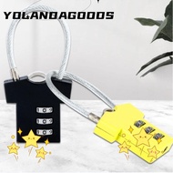 YOLA Security Lock, Steel Wire Aluminum Alloy Password Lock, Multifunctional 3 Digit Mini Cupboard Cabinet Locker Padlock Suitcase Luggage Coded Lock