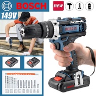 BOSCH สว่านแบต สว่านไร้สาย 149V แบต 2ก้อน สว่านไขควงกระแทกไร้สาย เจาะกระแทกได้ สว่านกระแทก ไร้สาย สว่า Cordless Drill