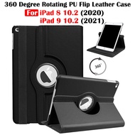For iPad 10.2 (2020) 8th Gen, iPad 10.2 (2021) 9th Gen Flip Cover Coque Funda Tablet 360 Degree Rotating PU Leather Stand Cases iPad 10.2 inch 7th Gen/ 8th Gen/ 9th Generation