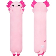 Mainan Plush Axolotl, Boneka Axolotl Comel, Bantal Badan Plushie Lembut Panjang untuk Hadiah Dewasa 