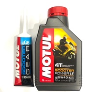 Motul SCOOTER POWER LE 5W40 Oil Package 1 LITER And 1 ADV PCX Axle Oil