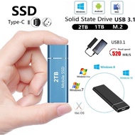 8TB 4TB 2TB SSD Mobile Solid State Drive Storage Device Hard Drive Computer Portable TYPE-C USB 3.1 