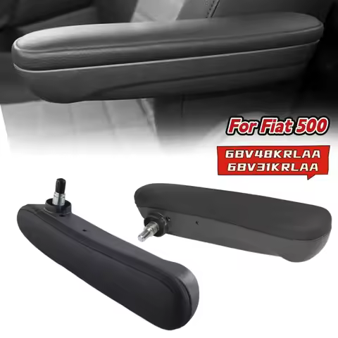 6BV31KRLAA 6BV48KRLAA Black Front Left/Right Inboard Armrest For FIAT 500 2016-2019 Direct Replaceme