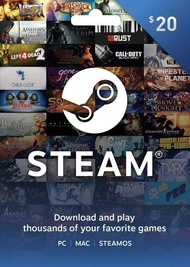 บัตร Steam Wallet Gift Card $20 (for US Account)