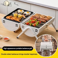 SUEREN BBQ Grill, Dual Side Multifunctional Barbeque Stove, Portable Folding Barbecue Tools Camping 