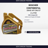 BOSCHER CONTINENTAL 5W-40 Engine Oil 4L Fully Synthetic API SN/CF Turbo Engine Protection High Perfo